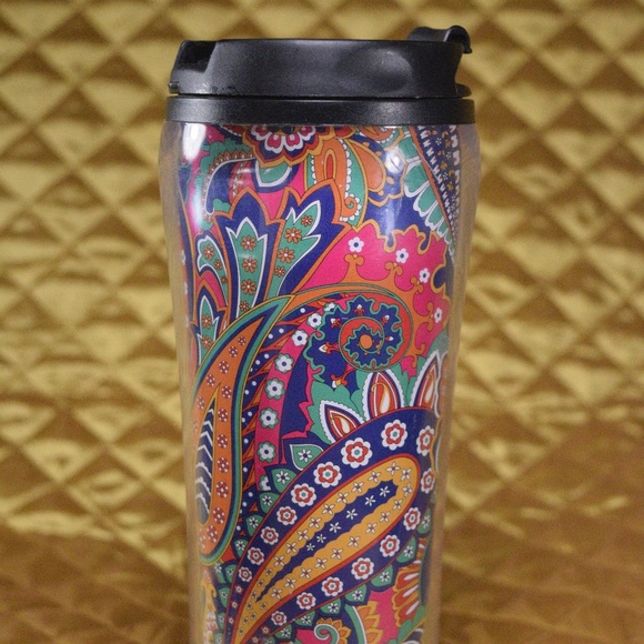☕ Vera Bradley Multi Color Paisley Tumbler Mug ☕ - Picture 2 of 8